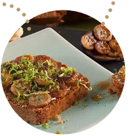 Recette de Tartine de pain d'épices et bananes rôties aux saveurs des îles